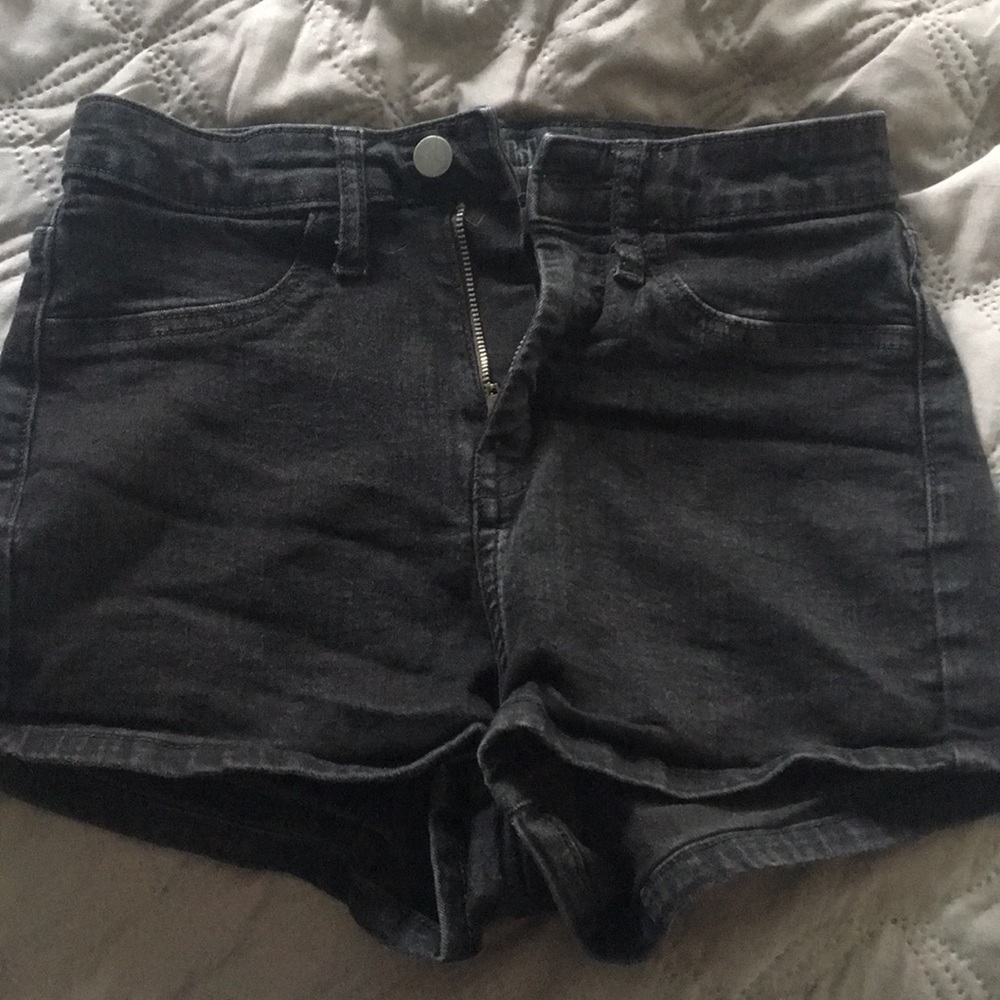 Black high waisted shorts